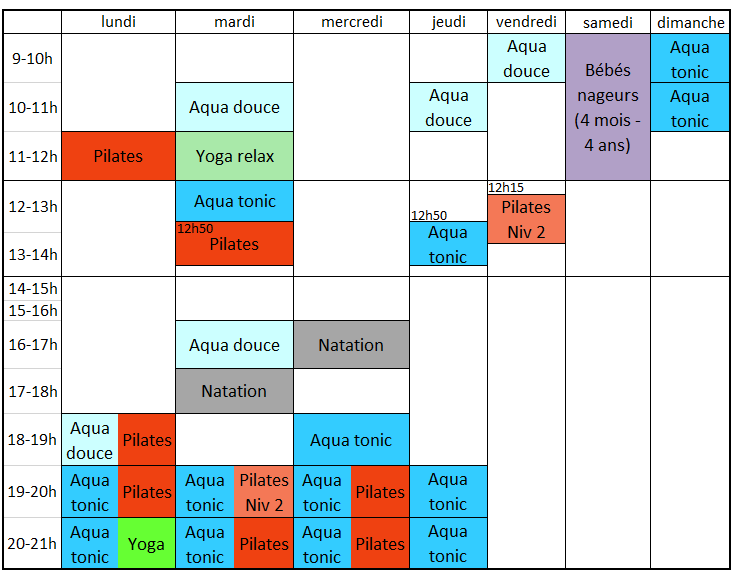 planning 21-22 activités sportives caluire