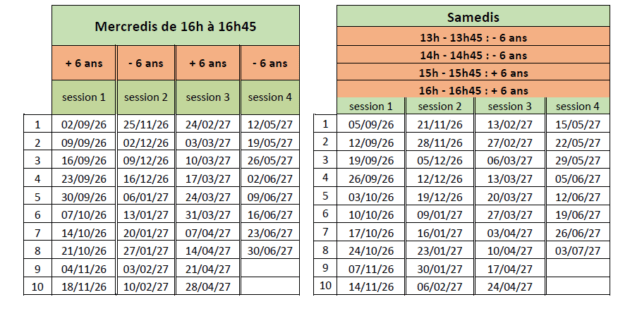 cours de natation